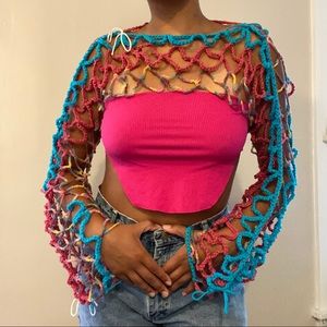 🌸 Colorful Handmade Crochet Bolero